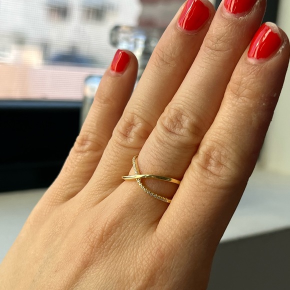 Infinity rings 14k Gold ring one size fit all - Picture 1 of 5